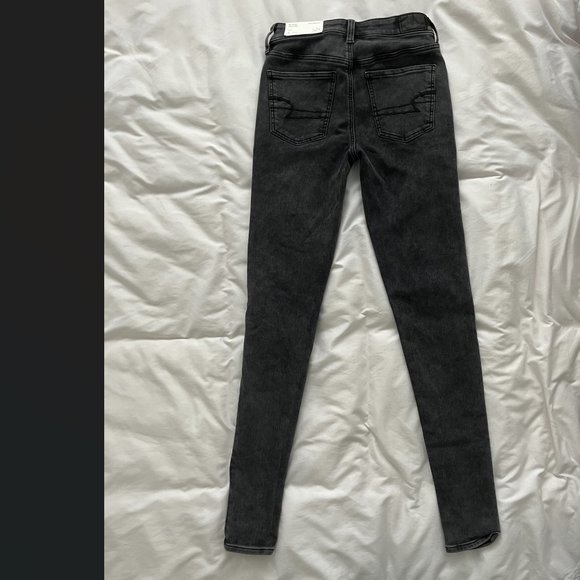 American Eagle Super Stretch X4 High-Rise Jegging - BLACK MAGIC / US 2 / 2X-Long - Picture 2 of 6